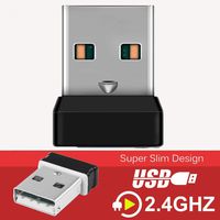 USB Unify Receiver, DDSKY 2.4GHz Wireless USB Unify Receiver for Mouse and Keyboard, Compatible with Logitech, Easy to Operate for Up to 6 Devices