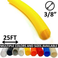 Electriduct 3/8" Split Wire Loom Tubing Polyethylene Flexible Conduit (0.375 Inch ID) - Yellow - 25 Feet