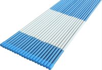FiberMarker Reflective Driveway Markers 72-Inch Blue 50-Pack 5/16-Inch Dia Soild Driveway Poles for Easy Visibility at Night
