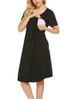 Ekouaer 3 in 1 Delivery/Labor/Nursing Nightgown Women's Maternity Hospital Gown/Sleepwear for Breastfeeding
