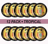 TeaZA Tropical Herbal Energy Pouch -Nicotine Free, Tobacco Free Pouches - Energy Dip Pouches [12 Pack]