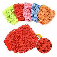 Bestproduct Premium Car Wash Mitt - House Hold Chenille Hand Mitt Duster- Random Colors Shipped - Ultra-Soft Microfiber Wash Glove, Lint Free, Scratch Free - Use Wet or Dry - Regular Size/Single Pack