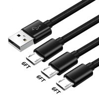 Charger Cord for Samsung Galaxy J3 V J3V Star Emerge Prime 2018 J7 J7V Refine Sky Pro Neo MAX 2017 Perx,Alcatel A30/Plus/Tablet/Fierce 4,Fast Charging Charge Phone Power Cable,Micro USB Wire 6-6-6FT