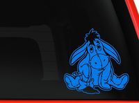 Leon Online Box Eeyore Sit - Cartoon Decal Vinyl Car Wall Laptop Cellphone Sticker 5.5 inches (Light Blue)