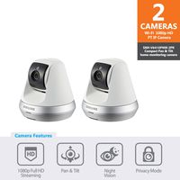 Samsung SNH-V6410PN SmartCam Pan/Tilt Full HD 1080p Wi-Fi IP Camera Double Pack (White)