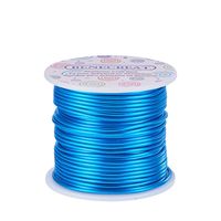 BENECREAT 17 Gauge Jewelry Craft Aluminum Wire 380 Feet Bendable Metal Sculpting Wire for Craft Floral Model Skeleton Making (DeepSkyBlue, 1.2mm)