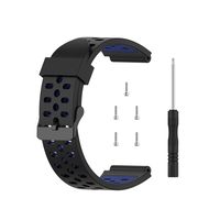 TenCloud Silicone Band for Neo iON 1/iON 2 GPS Golf Watch Strap Breathable Wristband Compatible with Excel Golf GPS Smartwatch (Black/Blue)