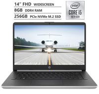 2019 Newest HP Notebook 14" FHD IPS Micro-Edge Laptop, 10th Gen Intel Core i5-1035G1 Powerful Processor up to 3.60GHz, 8GB RAM, 256GB PCIe NVMe M.2 SSD, Wireless-AC, Bluetooth, Windows 10, Silver
