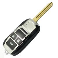 Keyless Entry Remote Control Flip Folding Car Key Fob Case Shell for Toyota Rav4 Corolla Camry Matrix Scion tC 3 Buttons Replacement Outer Cover Repair with Uncut Blade Blank