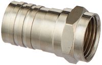 Morris Products Type F Coaxial Connector - Crimp On to Prepared Cable End - for Permanent Coaxial Cable Terminations - Zinc Die Cast - RG6-10 Pack