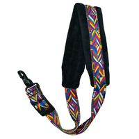 Xinlinke Saxophone Neck Strap Soft Padded Rainbow Braided Pattern for Alto Baritone Soprano Sax