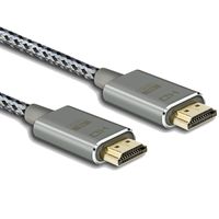 HDMI to HDMI Cable Braided High Speed 4K HDMI Cable 2.0 6.6 Feet 3D 1080p 30Hz 18Gbps 2160p 60Hz