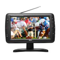 Portable TV 9" Battery Powered Widescreen LCD Small TV AXESS TV1703-9 with ATSC Digital Tuner 2 Antennas, USB/SD Card & Headphone Inputs, AV Inputs & Full Func. Remote. Mini TV for Car, RV, Outdoor
