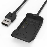 MoKo Scosche Rhythm+ Heart Rate Monitor Charger Dock, Replacement USB Charge Cradle Dock Charger with 1M Charging Cable for Scosche Rhythm+ Heart Rate Monitor Armband, Black