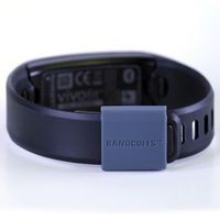 BANDCUFFS Brand Security Loop for Garmin Vivofit; Select Your Color; 2-PACK (Stone Gray)