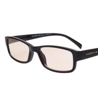 Amorays Classic Computer Gaming Reading Amber Tinted Glasses with Magnification and Anti Blue Light Anti Glare UV400 for All Digital Screens AM507(+1.00)