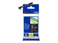 Brother Tape White on Black 9mm, TZE325