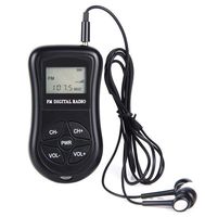 Amicc Small Pocket Radio Digital DSP LCD Stereo FM Mini Receiver with Headphones