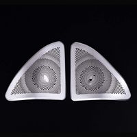 Aluminum Alloy Car Door Treble Speaker Decoration Cover Trim 2pcs For Mercedes Benz W222 S Class S320 S400 AMG 2014-2017