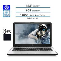 HP 15.6 Inches HD 2019 Laptops Computer Notebook, Intel i3-7100U 2.40GHz, 8GB RAM, 128GB SSD, WiFi, Bluetooth, Windows 10 W/ Accessories