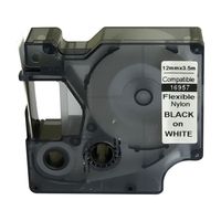 NEOUZA Compatible for DYMO D1 LabelManager Flexible Nylon Label Tape (16957 16953 S0718040 1/2", Black on White)