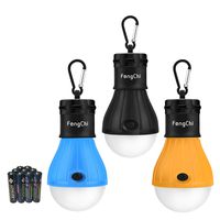 FengChi LED Camping Lantern, [3 Pack] Portable Outdoor Tent Light Emergency Light for Camping, Hiking, Fishing,Hurricane, Storm, Outage (Multi-Bluebo)