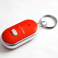 LED Key Finder，Mexidi Whistle Sound Item Locator，Phone Finder, Remote Control, Pet, Wallet, Smart Tracker Locator with LED Flashlight Anti Lost，Alarm Reminder Quickly Find Your Lost Items (Red)
