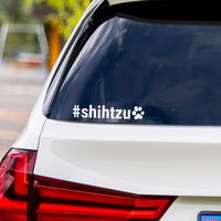 Shih Tzu Hashtag Vinyl Car Sticker Decal #Shihtzu