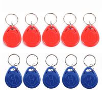 WINGONEER EM4100 125KHz RFID EM ID Card Tag Token Key Chain Keyfob Read Only - 10 Pcs