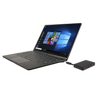 Nuvision Encite Book 12 Plus Slim Design Windows 10 Laptop, 12.5 Inch QHD IPS Display 2560 x 1440, Intel Celeron N3350, 4GB RAM, 64GB Storage, Including Type-C Hub and Fingerprint ID, Black