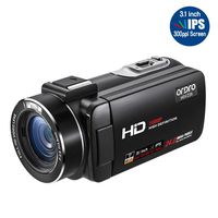 Ordro Z20 1080P Camcorder Full HD Video Camera(1080P 30FPS,16X Digital Zoom, 3.1 Inch IPS Touch Screen, 2 Batteries)- Black