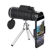 Tharv❤40X60 Zoom Optical HD Lens Monocular Telescope+ Tripod+ Clip for Universal Phone Black