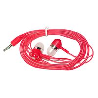 Cuitan New Crystal Cable Universal 3.5mm Plug in Ear Headphone Cellphone Music Movie Earphone Headset Wired Earphone with Microphone for iPhone, Xiao Mi, Moto, Meizu, Samsung - Red