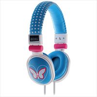 Moki International Acc HPPOI Popper Headphones, Butterfly Blue