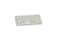 Cherry Electronics G84-4100LCMDE-0 Series G84-4100 Ultraslim Keyboard, USB/PS2 Interface, German 86 Keys, 11.10" W x 5.20" D x 1.02" H, Light Gray