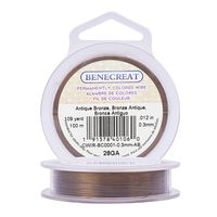 BENECREAT 28-Gauge Tarnish Resistant Antique Bronze Wire, 328-Feet/109-Yard