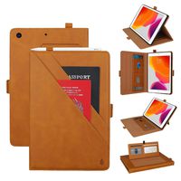 iPad 7th Generation Case with Card Holder, Premium PU Leather Folio Stand Cover with Auto Wake/Sleep &Pen Pouch &Card Slot Protective Case for iPad 7th Generation 10.2'' (Yellow01)