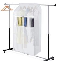 Zilink Hanging Garment Bags for Storage 43 inch Dust-Proof Large Garment Rack Cover Suit Bags Organizer Hanging Clothes Cover for Suit Coats Jackets Dress Closet Storage