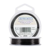 BENECREAT 26-Gauge Tarnish Resistant Black Wire, 197-Feet/66-Yard