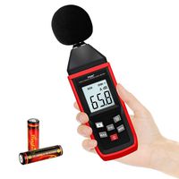 Decibel Meter Digital Sound Level Meter 30-130dB(A) Range Sound Pressure Level Reader Noise Volume Measuring Instrument Self-Calibrated Decibel Monitoring Tester (Battery Included)