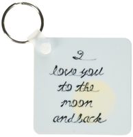 3dRose I Love You to the Moon and Back - Key Chains, 2.25 x 4.5 inches, set of 2 (kc_179044_1)