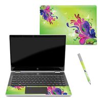 Mightyskins Skin Compatible with Hp Pavilion X360 14" (2018) - Pastel Flourishes | Protective, Durable, and Unique Vinyl Decal Wrap Cover | Easy to Apply, Remove, and Change Styles | Made in The USA