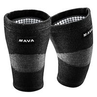 Mava Sports Reflexology Knee Compression Sleeve for Men and Women - Effective Support for Joint Pain, Arthritis Relief, Recovery and Blood Circulation- Great for Running and Walking (Black, XXX-Large)