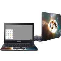 Mightyskins Skin Compatible with Samsung Chromebook 3 11.6" - Moon Explosion | Protective, Durable, and Unique Vinyl Decal Wrap Cover | Easy to Apply, Remove, and Change Styles | Made in The USA