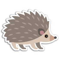 2 x 10cm Cute Hedgehog Vinyl Stickers - Garden Animal Wild Sticker Laptop #17608 (10cm Wide)
