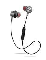 Wiw Bluetooth Headphones Wireless Earbuds Magnetic Stereo Earphones IPX4 Gym Earphones with Built-in Mic Gray