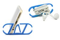 Admirable Idea Multi-Purpose Headsets Headphones Earphones Cord Organizer Case/Cables Wrap Winder Earbuds Storage Holder/Phone Holder Mount Stand, Pack of 2(Blue)