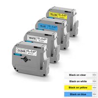 MK131 MK231 MK531 MK731 Compatible Brother Ptouch M Tape Label Tape (Clear/White/Yellow/Blue) 12mm 0.47 inch Labeling Tape for Brother P-Touch Label Maker PT-65 PT-70 PT-70SR PT-70BM PT-90 PT-M95