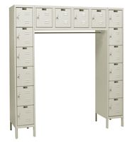 Hallowell U1788-16PT Premium Locker, 72" Width x 18" Depth x 78" Height, 16-Person, Knock-Down, 729 Parchment