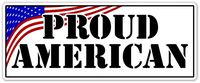 Proud American US Flag Vinyl Decal Bumper Sticker